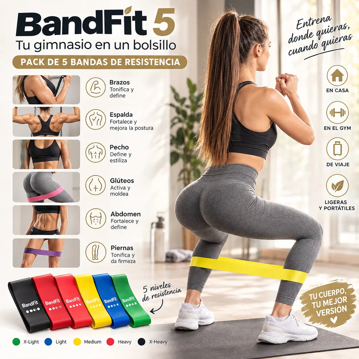 BandFit 5 - Tu gimnasio en un bolsillo | Set 5 Unidades