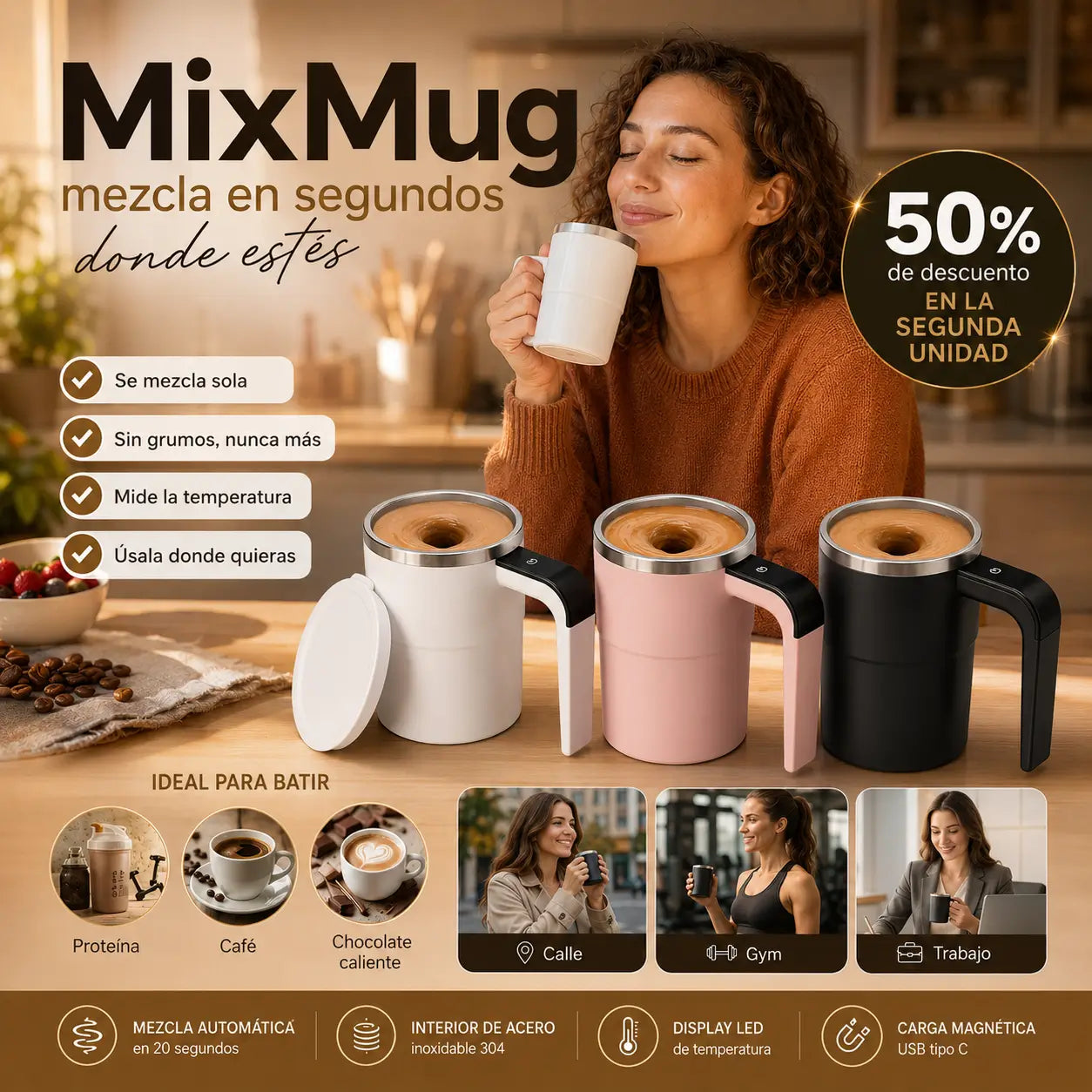 MixMug - mezcla y tempera tu bebida donde estés