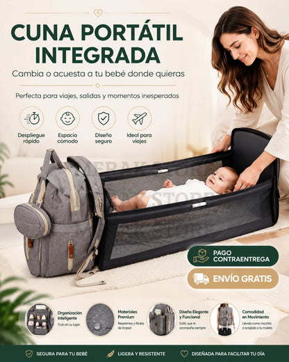 BabyNido - Pañalera, Cuna  y cambiador en una sola mochila
