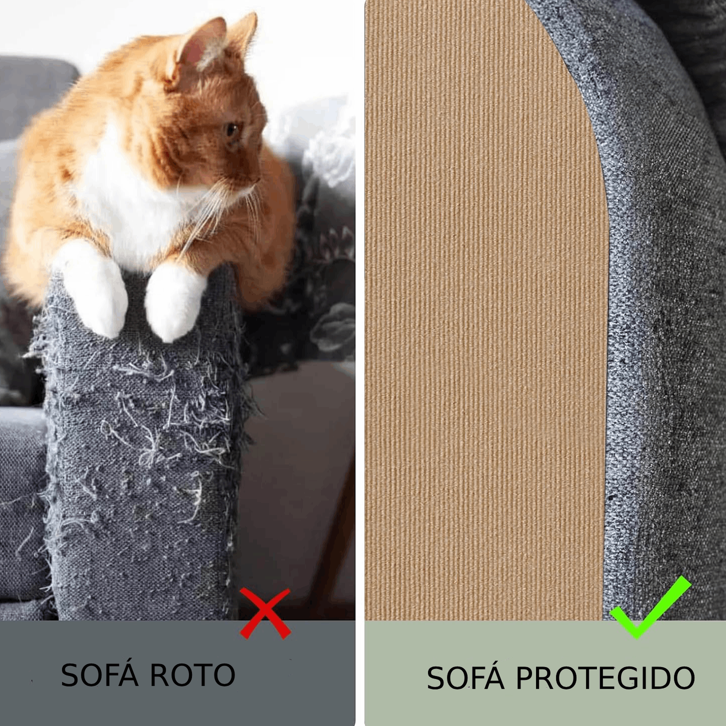 MICHISAFE® | Muebles a Salvo - Gatos Felices | RASCADOR ADHESIVO PARA GATOS